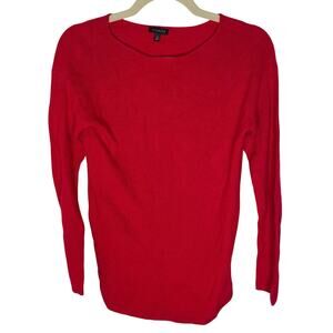 Talbots Red Crew Neck Sweater Women’s size Xsmall Ribbed Sweater